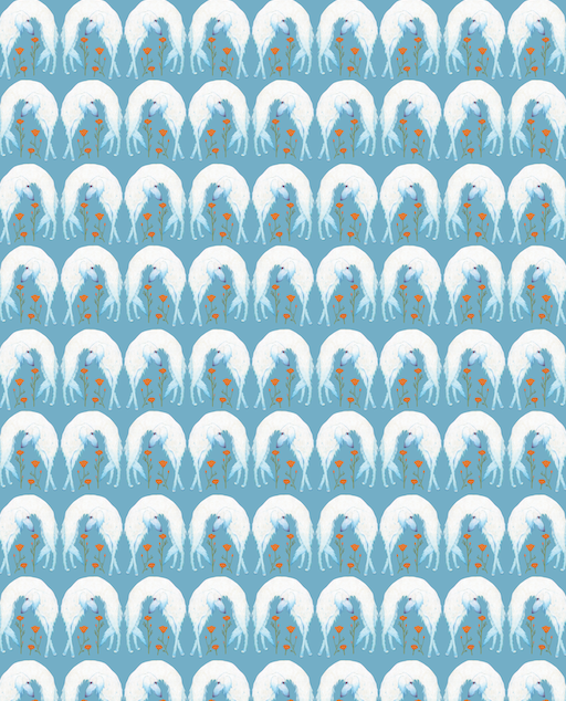 "Blue Borzoi pattern"